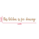drewniany napis 3D This kitchen is for dancing (5 sztuk) - MDF nature