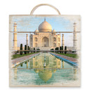 Obraz drewniany Taj Mahal - 40x41,5 cm