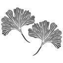 Wallsticker Gingko blade (2 dele)