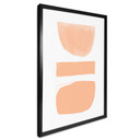 Plakat abstrakcyjne kształty w brzoskwiniowych kolorach - uplusmestudio