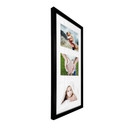 Cadre photo collage pour 3 photos - MDF noir - 23x46 cm