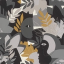 Rasch papier peint intissé, papier peint à motifs Salsa noir profond
