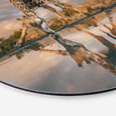Fototapet Refleksion af en giraf i naturen - Amtmann - rund – print på aluminium (Alu-Dibond)