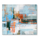 Herdabdeckplatte Abstraktes Farbspiel blau orange - Cheney