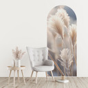 Wallsticker rundbuevægpanel pastelfarvede græsser - Treechild - smal
