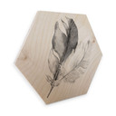 Hexagon Hout - Feathers