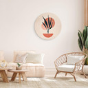 Tableau sur alu-Dibond rond Plante abstraite - Kubistika - Copenhague