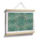 Plakat Orientalne Ozdoby - Mandala Boho Złoto-Zielony - Bloomery Decor