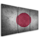 3 stykke lærredstryk, Japans flag
