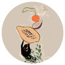 Naklejka na ścianę Arty Guava - Papaya Balance - Okrągła