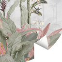 Fototapeta dżungla Tropikalna idylla z niebieskim kolibrem - Bloomery Decor - Okrągła - samoprzylepn