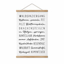 Stoffbild Herbstliche Worte - Typografie