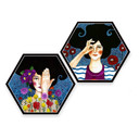 Hexagon - Alu-Dibond - Hülya - Moments (2 dele)