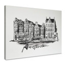 Obraz na płótnie Amsterdam - Czarno-biały - Love your City