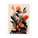 Plakat koralowe czerwone maki - Treechild