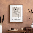 Plakat lineart flower beige - Treechild