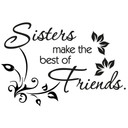 Sticker mural - Sisters make the best of friends