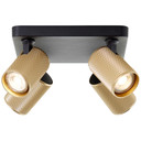 Spotbalken Leonardo, gold, 12,1 x 22 cm, Metall, goldene deckenstrahler