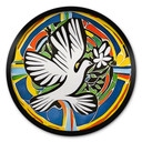 Plakat Kolorowy Gołąb Pokoju - Inspirowany Matisse'em - Zamart - Okrągły
