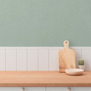 Papel pintado no tejido monocolor con aspecto de lino verde - papel pintado liso con textura textil