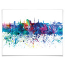 Plakat Bleichner - Akwarelowa panorama Hamburga