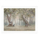 Poster schattige bosdieren tussen bomen - Ms Tiff