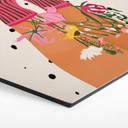 Sekskantet billede - sokkekærlighed møder flower power - Mokate - aluminium dibond