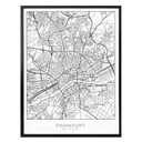 Plakat mapa miasta Frankfurt