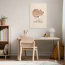 Holzbild mit schlafender Katze - Glaubenssatz 'Ich darf nein sagen' fürs Kinderzimmer