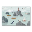 Wanddecoratie Maritiem Kustmotief met Vuurtoren - Oliver Robins - Alu-Dibond