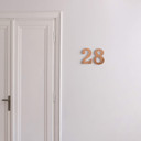 Drewniane numery - Numery domów - Mahoń