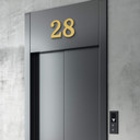 Numery aluminiowe Dibond - Numery domów - Efekt złota 