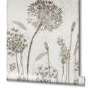 Fototapet Greige Blomster til stue soveværelse 2.70 x 2.12 cm