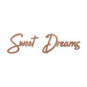 Drewniana dekoracja z napisem 3D Sweet Dreams - mahoń