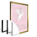 Plakat Kvilis - Unicorn always believe in you - Jednorożec ze skrzydłami