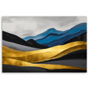 Canvasbillede, bjerge abstrakt guld glamour