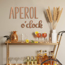 drewniany napis 3D - Kuchnia - Aperol o'clock - Mahoń