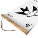 Tekstil plakat Geometrisk Fisk Origami - Krygowski