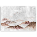 Canvasbillede, Boho-fugle over bjerge