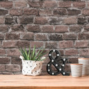 murstenstapet gråbrun beige - fleecetapet steneffekt - industrielt tapet