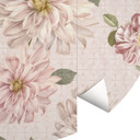 Fototapeta różowa dalia w stylu shabby chic - Bloomery Decor - okrągła