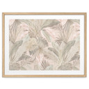 Plakat tropikalne liście w pastelowej dżungli - Bloomery Decor