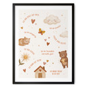Kinder-Poster - Affirmationen Happy mit Bär und Stern