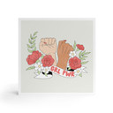 Billede af træ til at sætte op - Girl Power flower statement - 15x15 cm