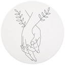 Fototapeta - Kochankowie trzymający się za ręce - Lizde - Okrągła - tapeta flizelinowa/tapeta flizel