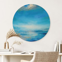 Billede Endless expanse in blue - Schmucker - rund – print på aluminium (Alu-Dibond)
