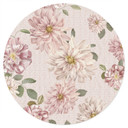 Naklejka na ścianę Dahlias Shabby Chic Pink - Bloomery Decor - Round