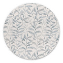 Billede Sarte akvarelblade - Blød grå - Blomsterdekor - Rund – print på aluminium