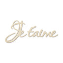 Drewniane litery topola - Je t'aime