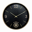 Fußball Wanduhr DFB - Schwarz-gold Ø30 cm